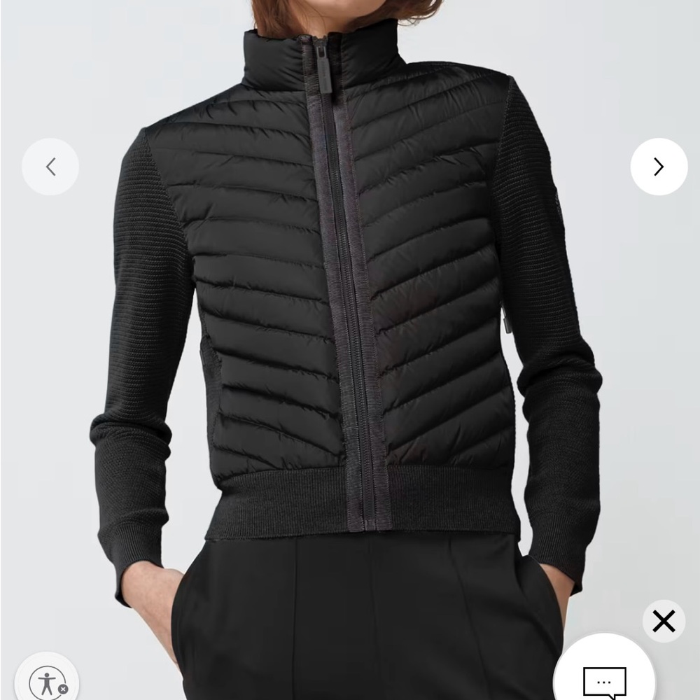 Canada Goose Hybridge Knit Full Zip Puffer - M - Black